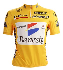El maillot amarillo ganado por Miguel Induráin en el Tour de Francia 1995.