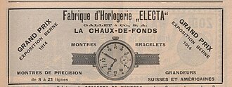 Anuncio publicitario antiguo de la compañía