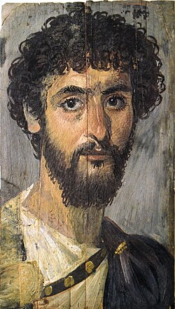 Retrato de un hombre con barba en Fayum