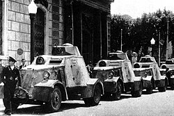 Vehículos blindados de la Guardia de Asalto en 1936
