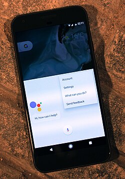 Google Assistant ejecutándose en un teléfono inteligente Android.