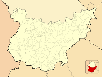Ubicación de Táliga en la provincia de Badajoz