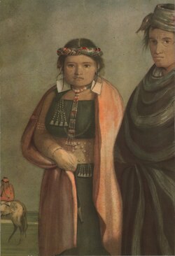 Indígenas pampa ilustrados por Charles Henri Pellegrini.