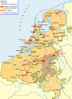 Situación de los Países Bajos en 1572