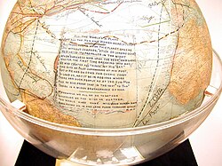 Globo terráqueo de aviadores y exploradores