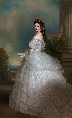 Óleo de la emperatriz Sissi por Franz Xaver Winterhalter