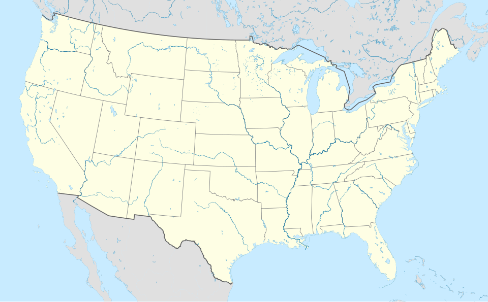 Mapa de ubicación de Estados Unidos