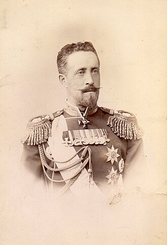 Retrato e información biográfica del gran duque Nicolás Nikoláyevich
