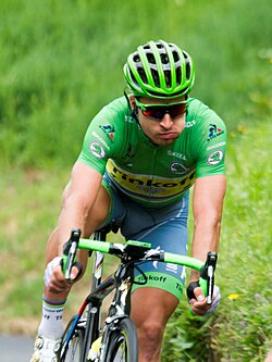 Peter Sagan con el maillot verde en el Tour de Francia