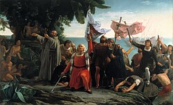 Pintura histórica que representa el Descubrimiento de América