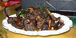 Plato chino elaborado con carne de perro