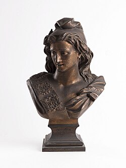 Busto de Marianne masónica en bronce