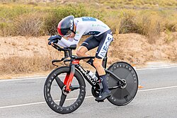 Carlos Rodríguez durante la contrarreloj de la Vuelta a España