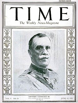 Víctor Manuel III en la portada de la revista Time