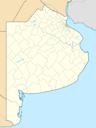 Mapa de ubicación de Necochea en la provincia de Buenos Aires