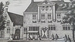 Grabado de la guilda de Delft