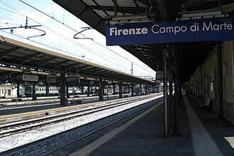 Zona de andenes de la estación Florencia Campo di Marte