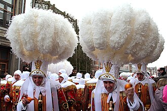 Escena del Carnaval de Binche