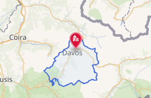 Mapa de ubicación de Davos